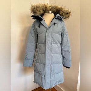 Artizia TNA Grey Parka Down Jacket with Faux Fur Hood